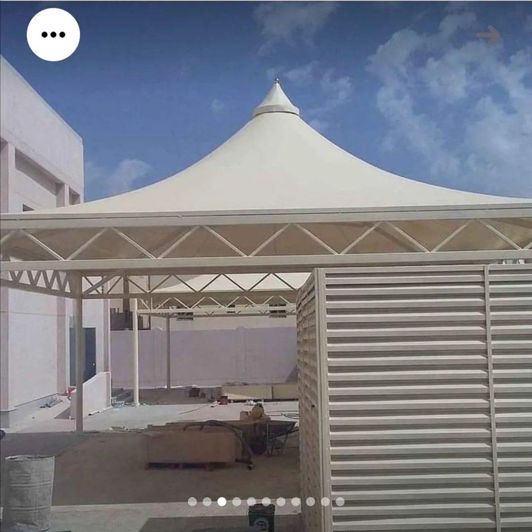 مظلات سيارات مخروطية حي الغروب
