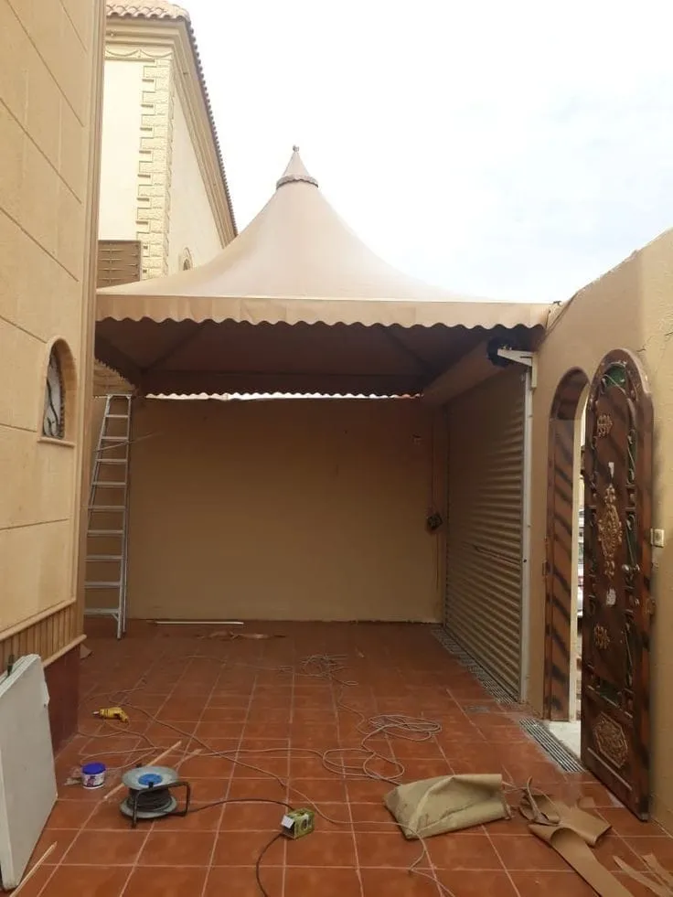 أفضل مظلات للسيارات والحدائق مظلات هرمية في الرياض