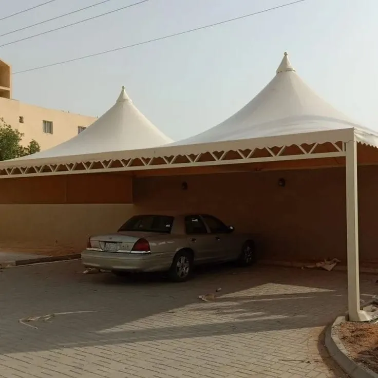 مظلات مخروطيه للمنازل مظلات هرمية للفلل بالرياض