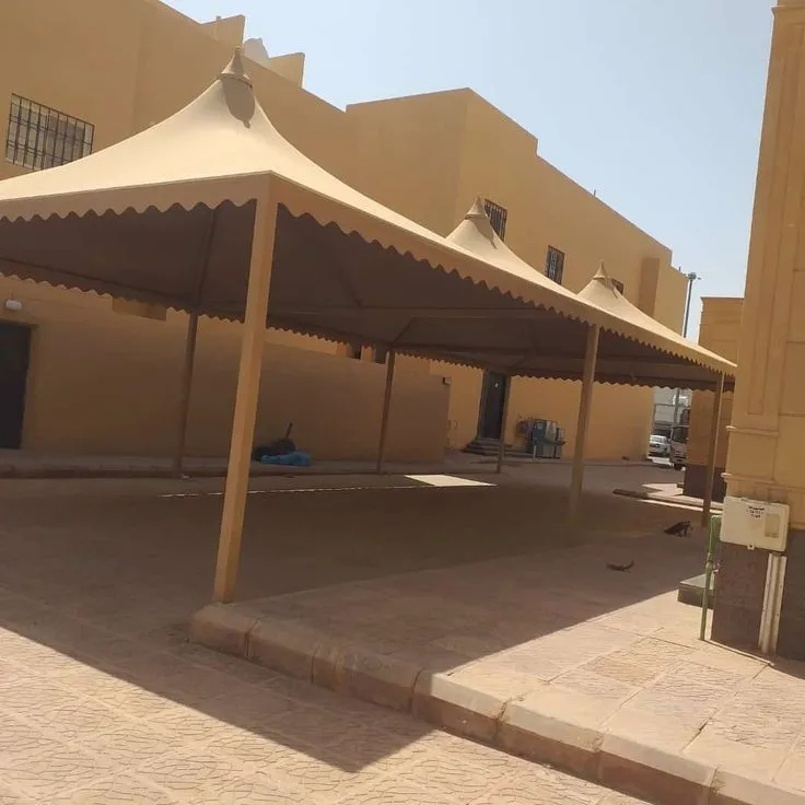 مظلات مخروطيه للمنازل مظلات هرمية للفلل بالرياض
