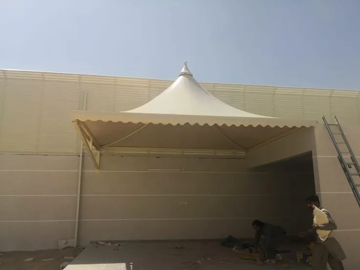 مظلات مخروطيه للمنازل مظلات هرمية للفلل بالرياض