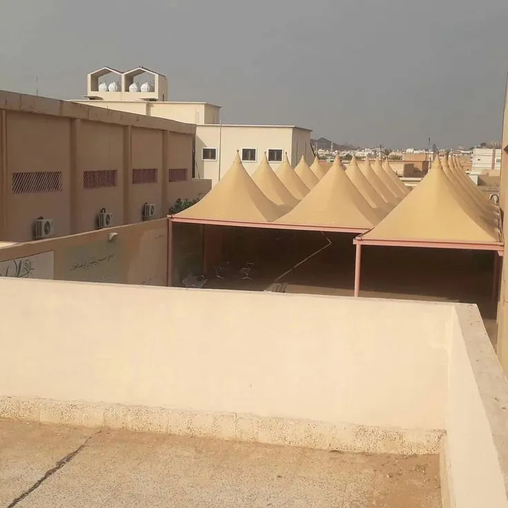 مظلات مخروطيه للمنازل مظلات هرمية للفلل بالرياض