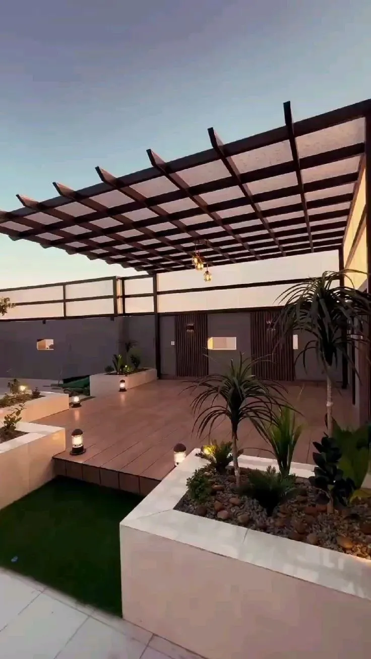 برجولات ظل تصاميم برجولات مودرن خشبية بالرياض