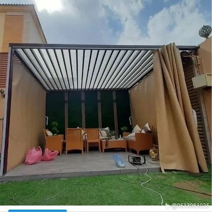 أحدث تصاميم مظلات خارجية للحدائق بالرياض