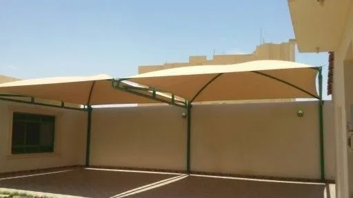 تفصيل مظلات سيارات قماش للمنازل والشركات الرياض
