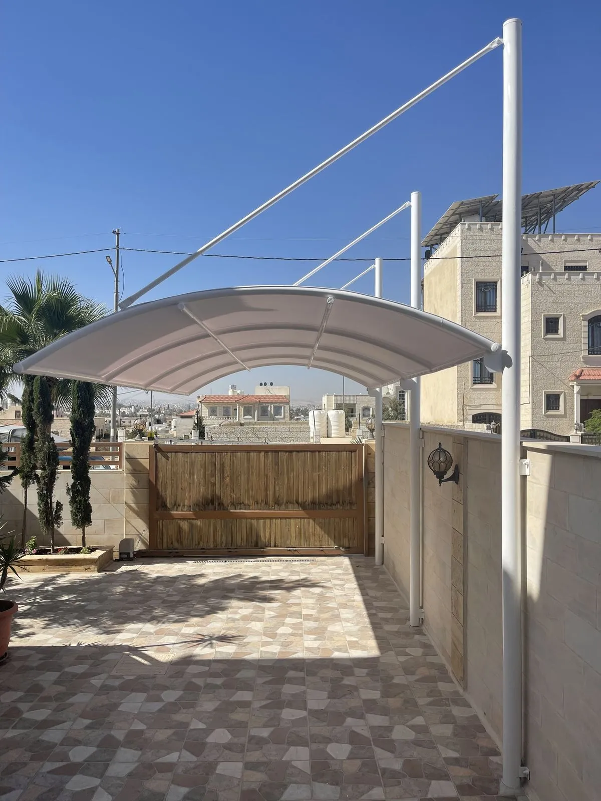 تركيب  كراجات  سيارات  مغطاة  حي الملقا