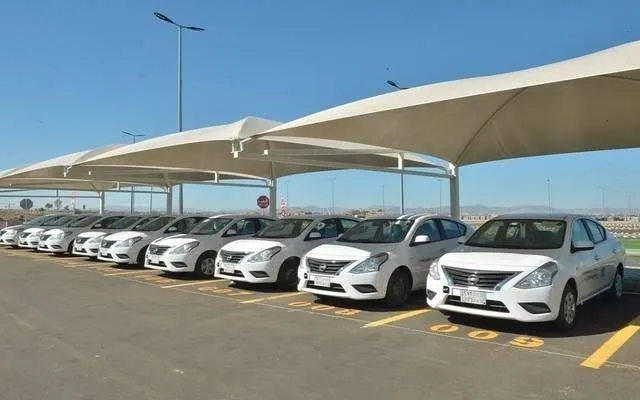 مظلات مواقف مجمعات حكومية حي حطين الرياض