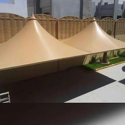 مظلات هرمية حي الياسمين