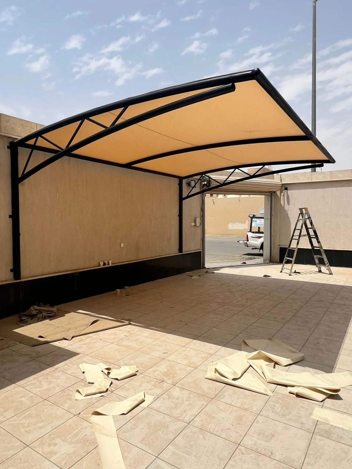 تصميم وتنفيذ مظلات حسب الطلب حي لبن الرياض