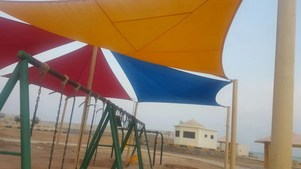 مظلات شد انشائي للمدارس حي حطين الرياض