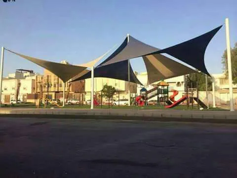 مظلات شد انشائي للمدارس حي حطين الرياض