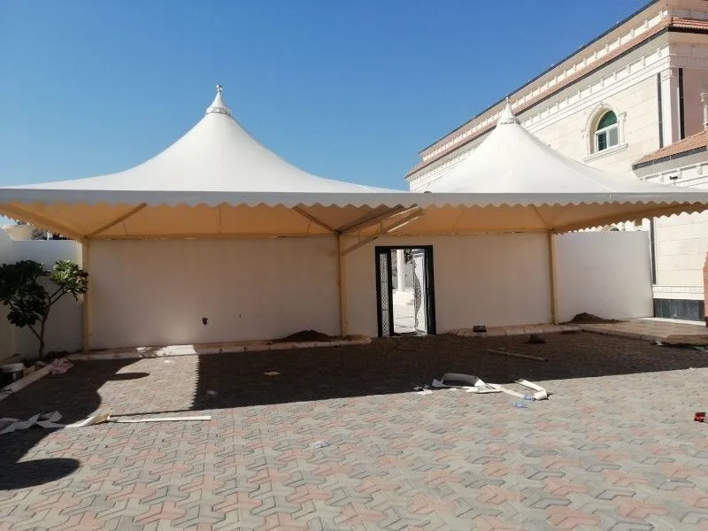 مظلات سيارات مخروطية حي الغروب