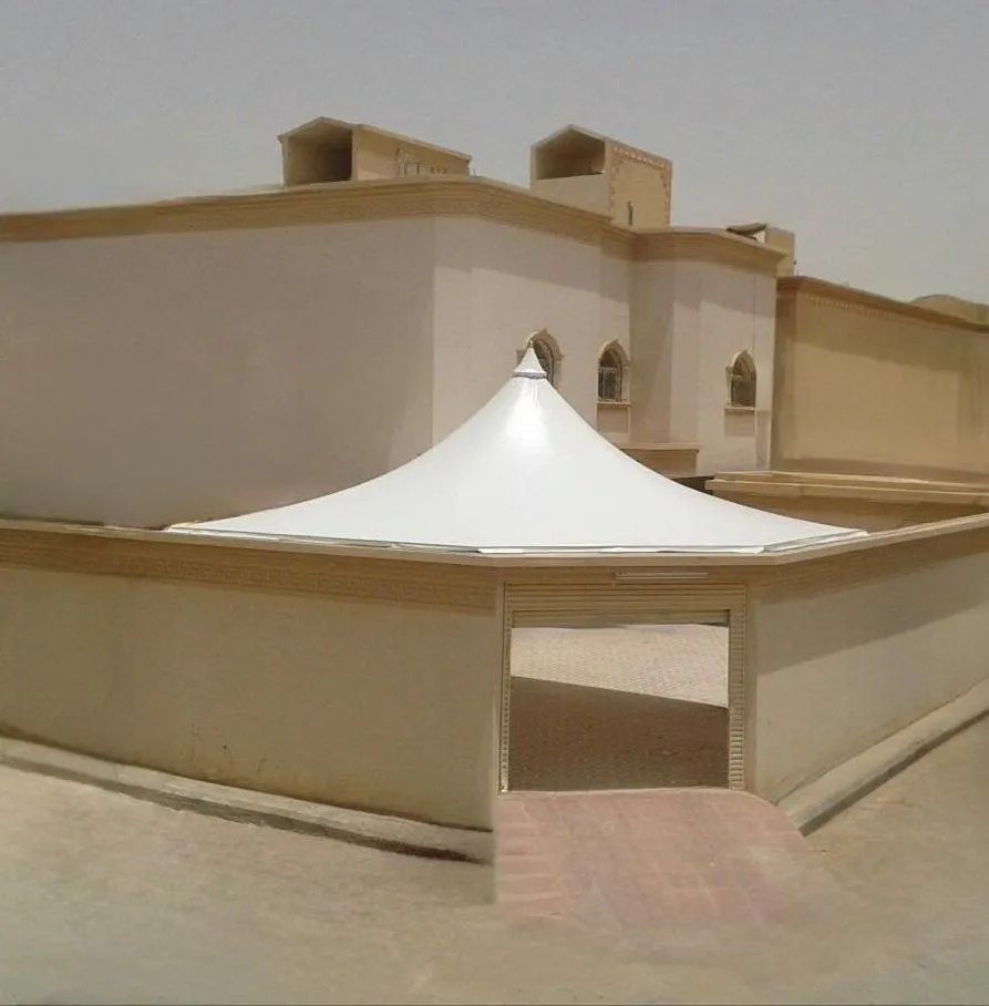 مظلات سيارات مخروطية حي الغروب