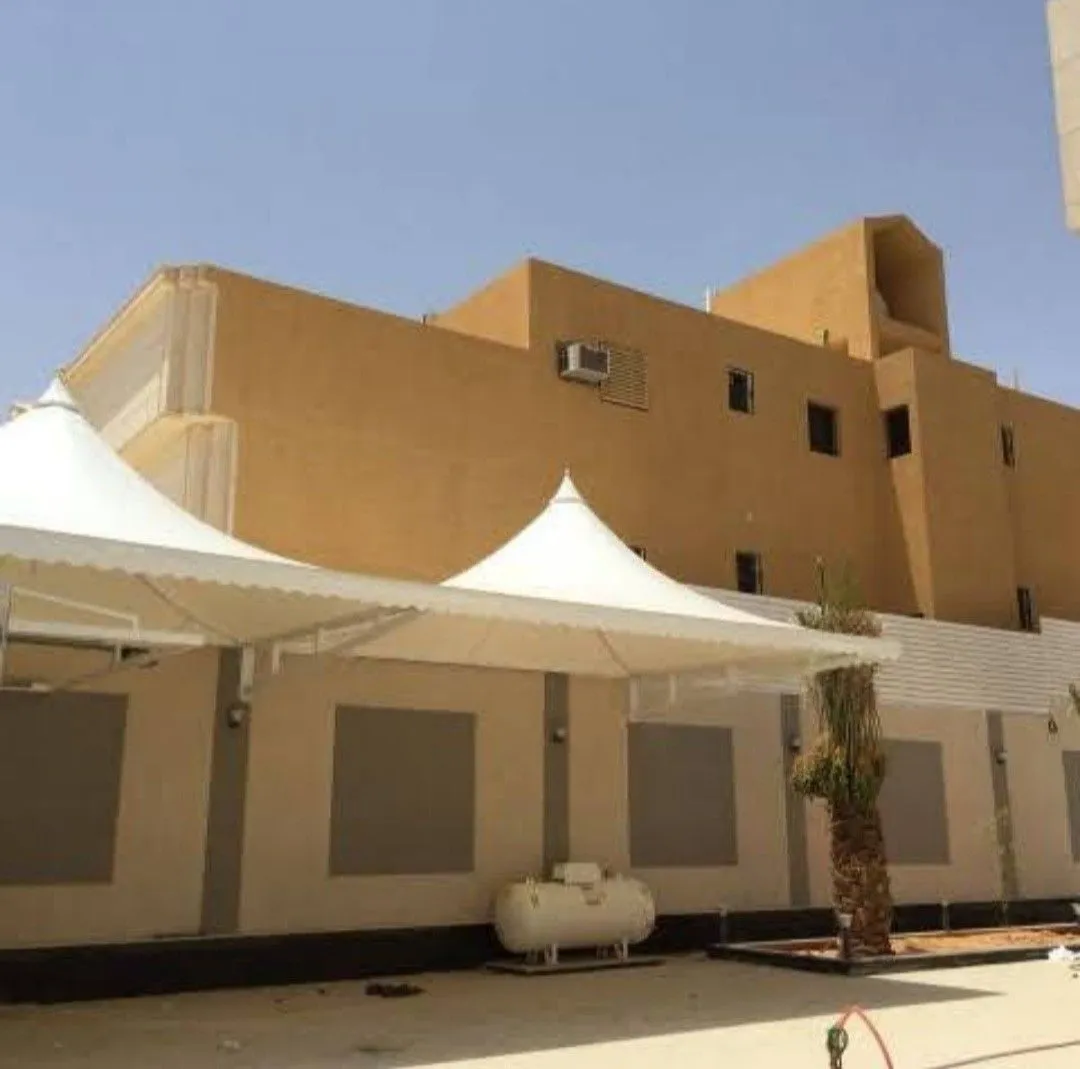 مظلات سيارات مخروطية حي الغروب